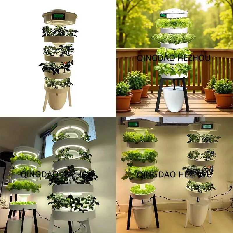 Hydroponic Tower Planter - Sistema Hidropônico Inteligente Hezhou para Uso
