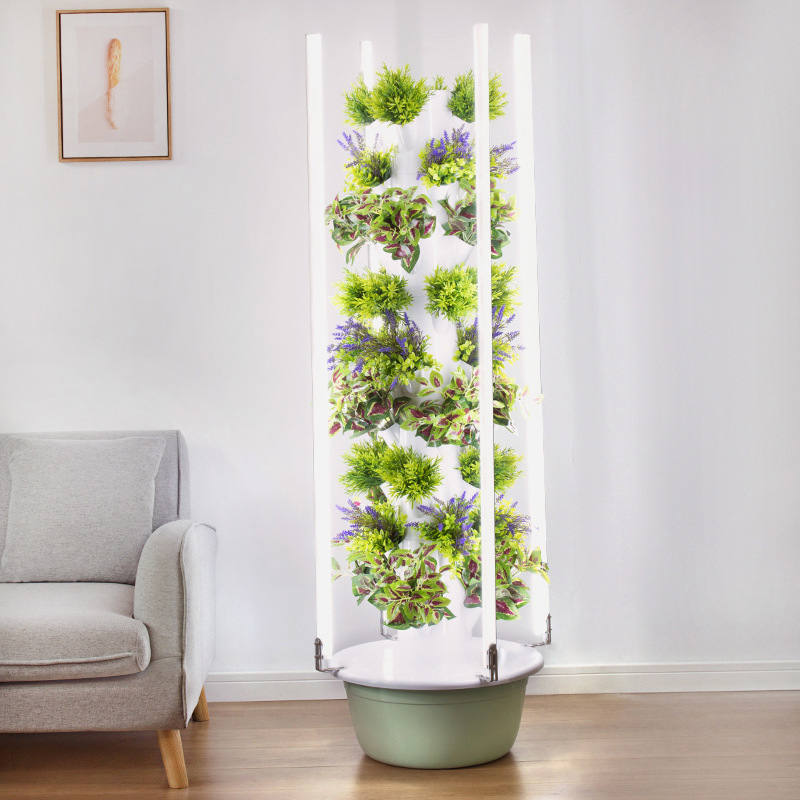 Com led crescer luz espaço árv - Hydroponic Tower Planter avaliação e preço