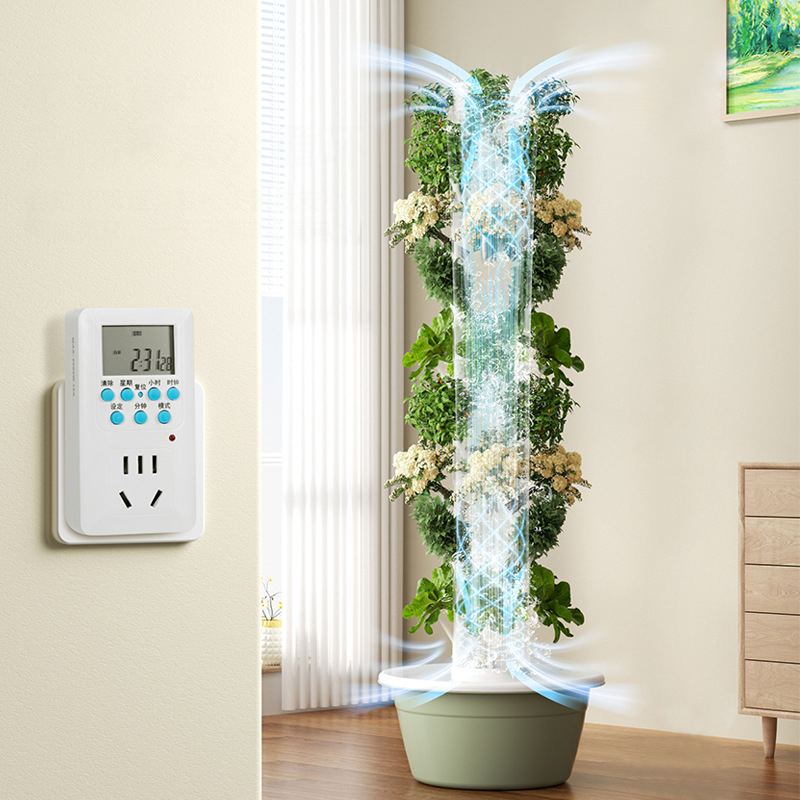 Com led crescer luz espaço árv - Hydroponic Tower Planter avaliação e preço